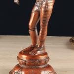 Pure Brass Ardhanarishwara Statue | 12.5" x 5.5" x 4.5" | 3.170 kg | Vintage Dark Red | Divine Unity Form | Sacred Hindu Art | Jaipurio